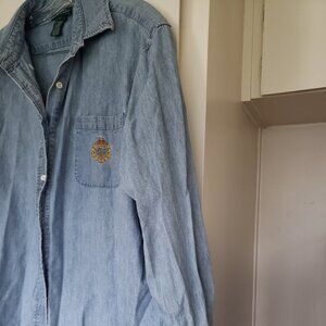 Lauren Ralph Lauren Denim Shirt Size L